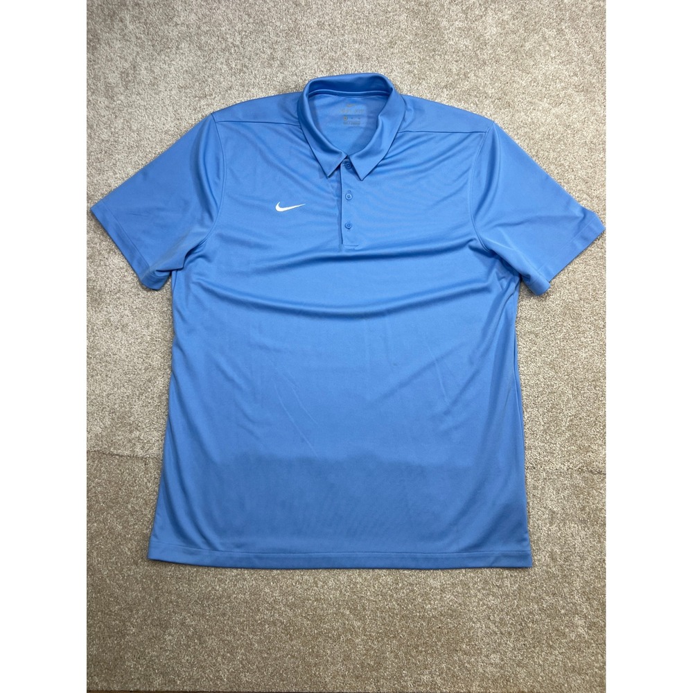 Nike Dri Fit Men's Short Sleeve Golf Polo Shirt Light Blue‎ XL